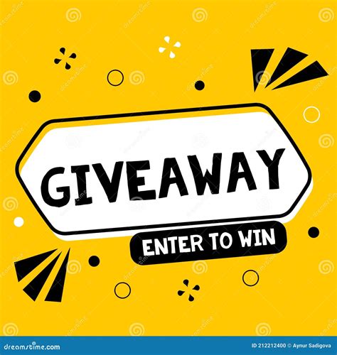 Giveaway Banner Post Template Win A Prize Giveaway Social Media Poster Vector Design