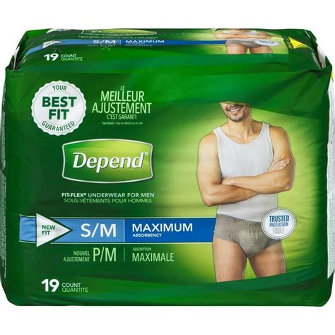 Depends for Men disposable underwear for light bladder leak protection ...