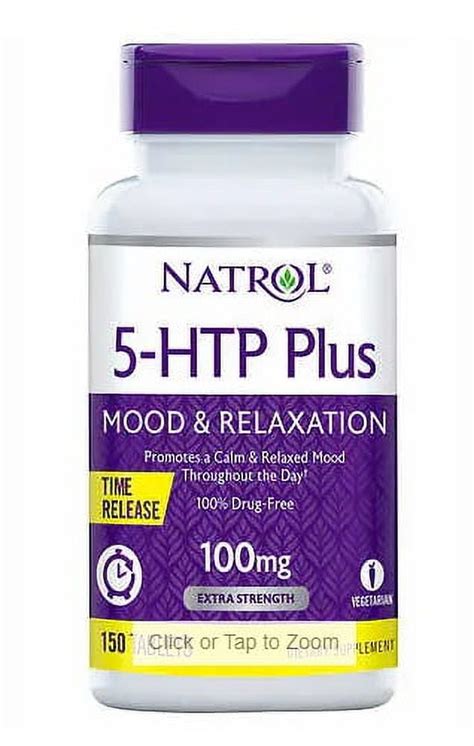 Natrol 5 HTP Mood Enhancer 100mg 150 Time Release Tablets Walmart