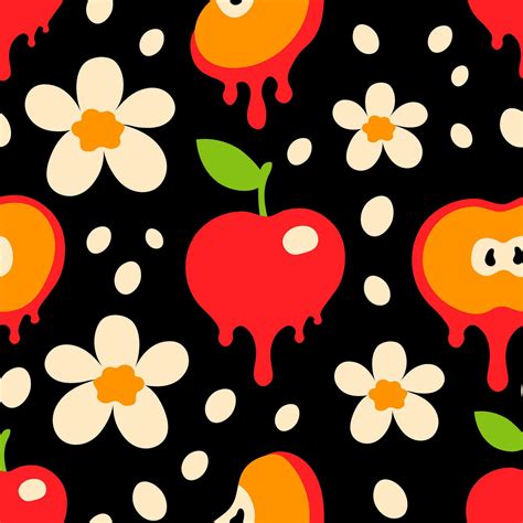 Apple Fruit Vector Seamless Pattern 23368110 Vector Art At Vecteezy