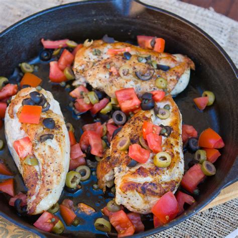 Skillet Chicken With Olives And Tomatoes A Zesty Bite