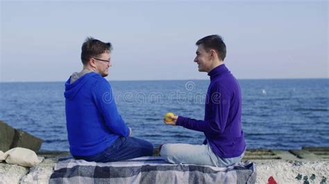 Two Gay Sit At Sea Stock Video Video Of Chair Chill 163293997