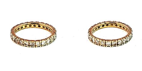 Gold Memoire Ring Mit Diamanten Je Karat Ringgr E