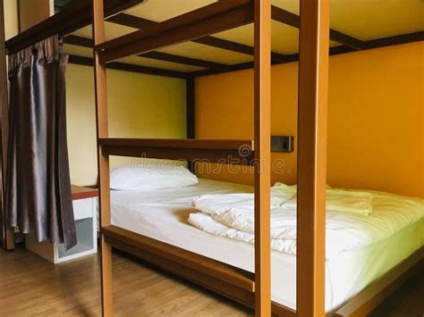 Bunk Bed In Bedroom Hostel Stock Photo Image Of Comfort 164186706