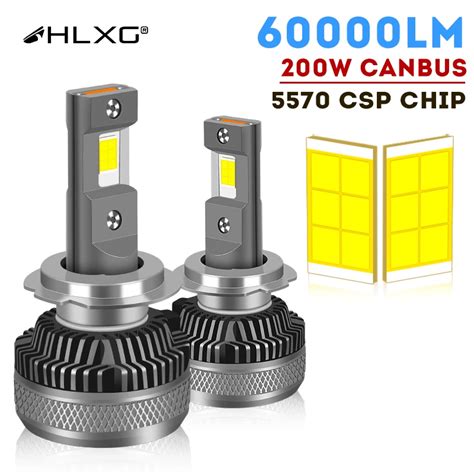 200W K5C H7 LED Headlights Canbus 60000LM H1 H4 H11 9012 HIR2 H8 H9