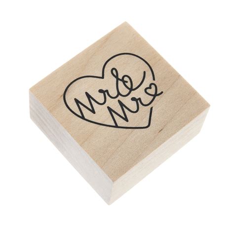 Mr And Mr Wooden Stamp Cm X Cm Hobbycraft