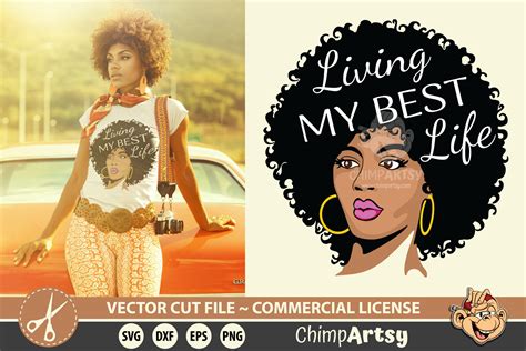 Living My Best Life Svg Black Woman Graphic By Chimpartsy · Creative