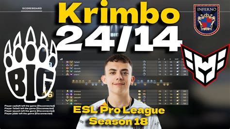 CSGO POV BIG Krimbo 24 14 Vs Heroic Inferno ESL Pro League Season