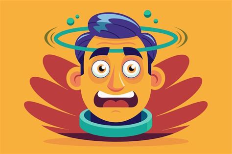 A Flat Illustration Showcases A Dizzy Character With Wide Eyes Circular