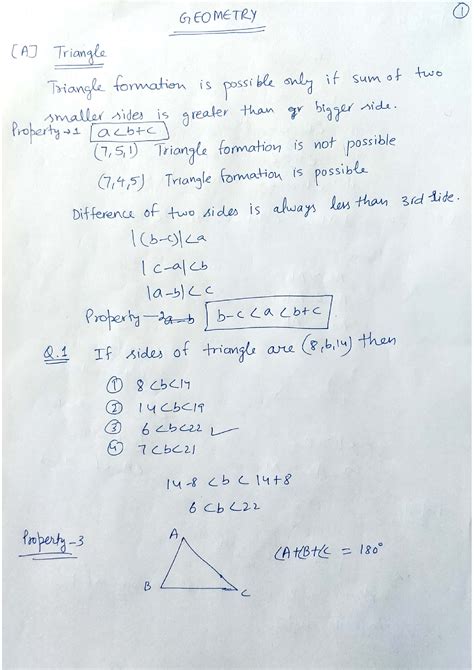 Solution Geometry Handwritten Notes Studypool