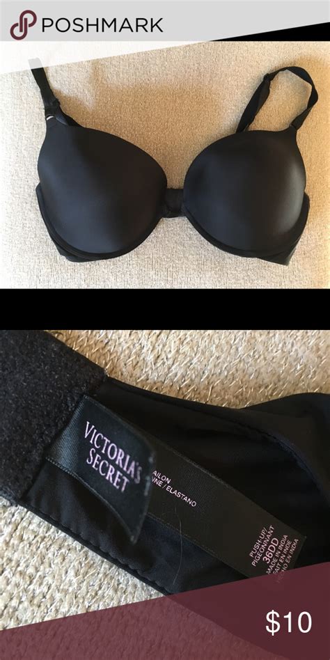 Victorias Secret Black Push Up Padded Bra 36dd Bra Push Up