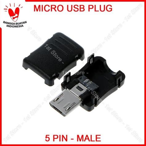 Jual Iwn10 Micro Usb Plug 5 Pin Male Type B Socket Konektor Diy Tipe Soket Kosong Di Lapak