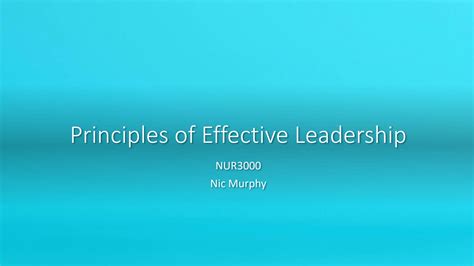 Solution Principles Of Effective Leadership Core Session 1 Studypool