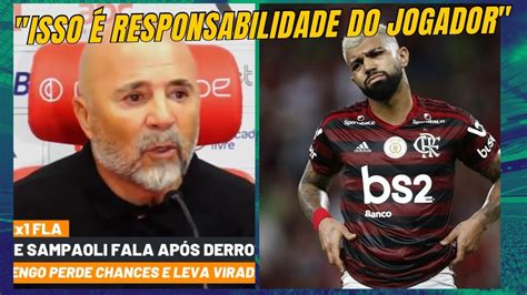 MAS JÁ SAMPAOLI CAUSA POLÊMICA NA COLETIVA APÓS DERROTA DO FLAMENGO