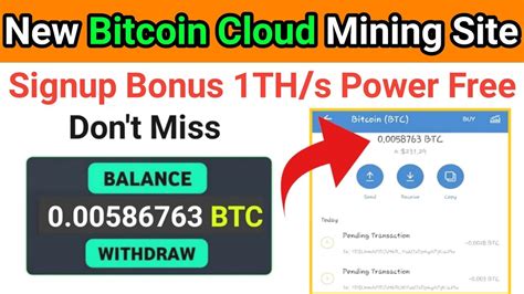 New Bitcoin Cloud Mining Site Signup Bonus Ghs Free Low