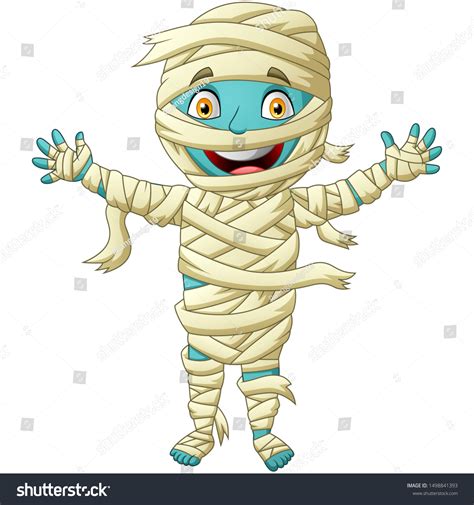 Cute Mummy Cartoon Vector Illustration Stock Vector Royalty Free