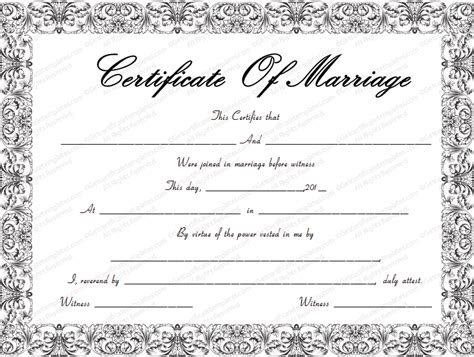 22 Editable Marriage Certificate Templates Word And Pdf Format Artofit