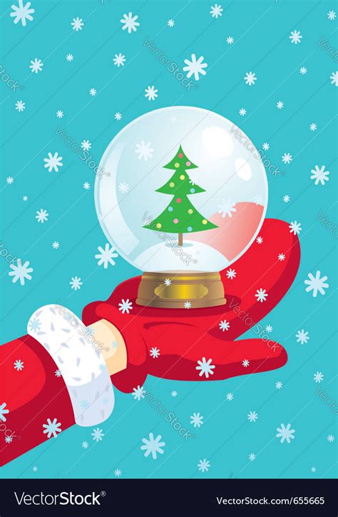 Santa Claus And Snow Ball Royalty Free Vector Image