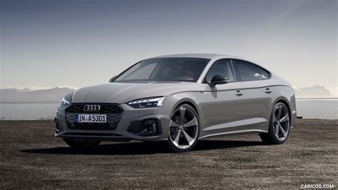 Audi A5 Sportback | 2020MY (Color: Quantum Gray) | Front Three-Quarter