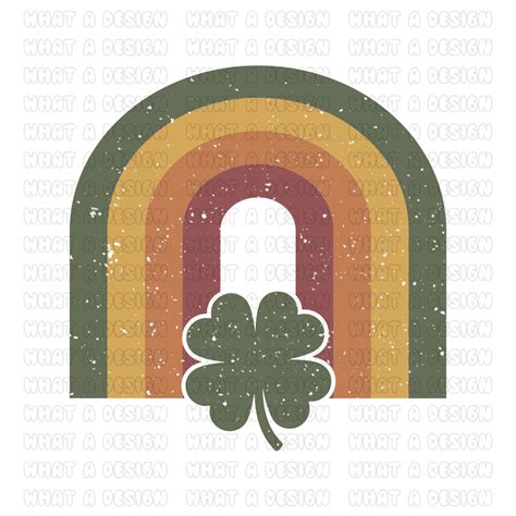 Retro St Patricks Rainbow Svg Retro St Patricks Rainbow Png St