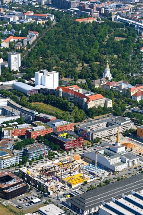 Luftaufnahme Leipzig Neubau des Archiv Gebäudes der ehemaligen