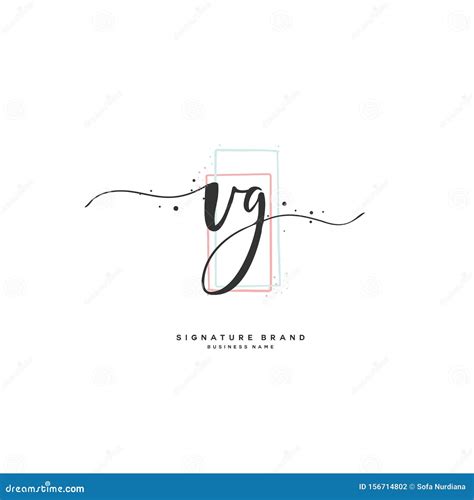 Vg Initial Letter Handwriting And Signature Logo A Concept Handwriting