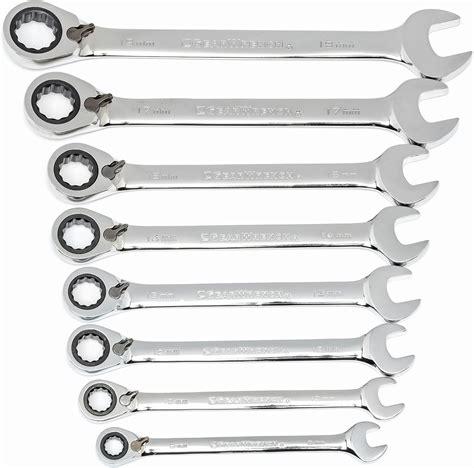 12pc Blackhawk Reversible Ratcheting Metric Wrench Set 8mm 19mm