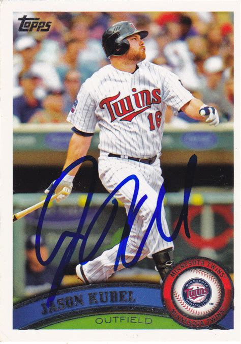 Jason Kubel Minnesota Twins Signed Card Arizona Diamondbacks Cleveland