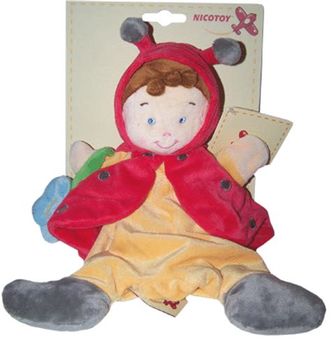 Peluche Marionette Doudou Nicotoy Indy Coccinelle Cm