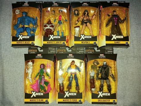 Marvel Legends X Men Caliban Wave Set Of 7 Sealed Gambit Beast Jubilee