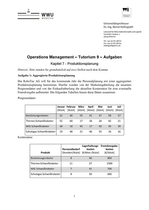 Ws Tutorium Aufgaben Universit Tsprofessor Dr Ing Bernd