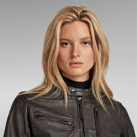 Leather Biker Jacket Black G Star Raw® Za