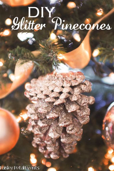 Glitter Pinecone Ornaments Paper Crush