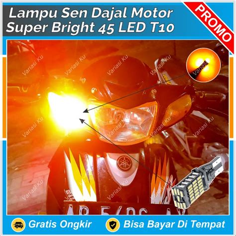 Jual LAMPU SEN DAJAL DAJJAL MOTOR T10 T15 LED SUPER BRIGHT 45 MATA