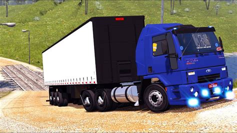 FORD CARGO 4532e CARREGADO NO SIDER SAINDO DA FAZENDA ETS 2 MODS BR