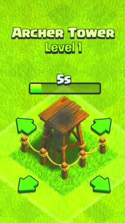 Archer Tower Level 1tolevel 21 Gamevidegamearcher💥💥 Youtube