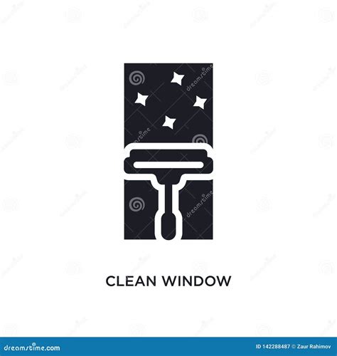 Clean Window Isolated Icon Simple Element Illustration From Cleaning Concept Icons Stock Vector