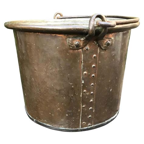 Copper Bucket For Firewood At 1stdibs