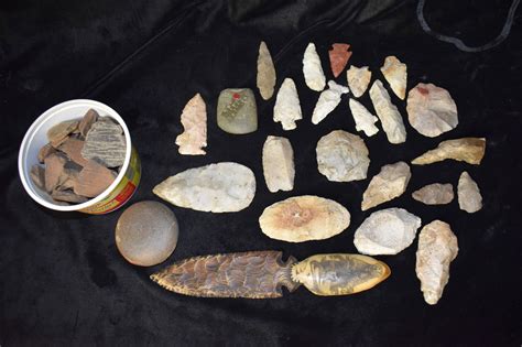 Arrowheads Resin Arrowhead Knife Granite Celt And Some Arrowheads