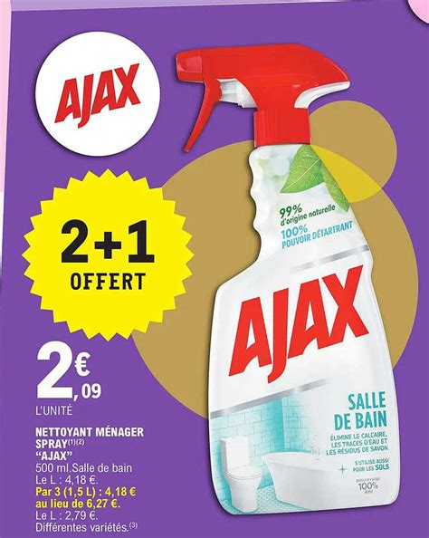 Promo Nettoyant M Nager Spray Ajax Chez E Leclerc Icatalogue Fr