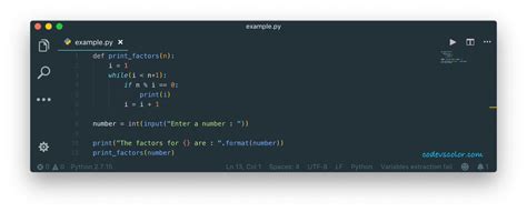 Python Program To Find Factors Of A Number Codevscolor