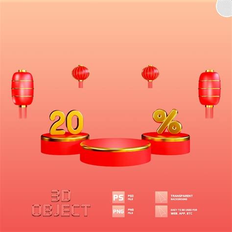 Premium Psd D Podium Chinese New Year With Text Discount