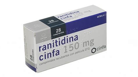 RANITIDINA CINFA 150 Mg COMPRIMIDOS RECUBIERTOS CON PELICULA EFG 28