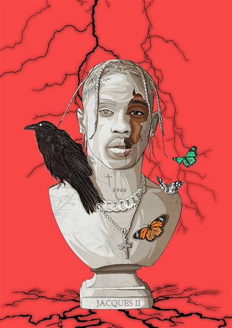 Travis Scott Poster Hip Hop Music Art Print A1 A2 Large Etsy