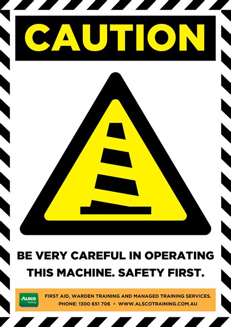 Caution Sign Posters | Downloadable and Printable | Alsco Training