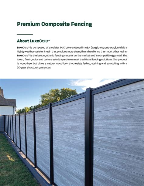 LuxeCore Composite Fencing by FenceTrac (Maintenance-Free, Lifetime ...