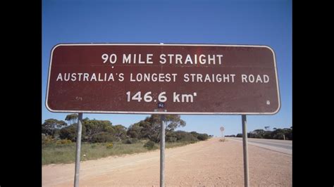 Longest Straight Road In Australia Youtube