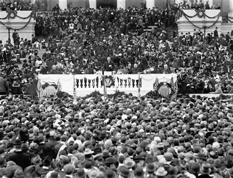 U S President Woodrow Wilson Delivering His Inaugural Address