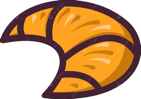 Croissant Cartoon Illustration Vector Croissant Bread Pastries Png