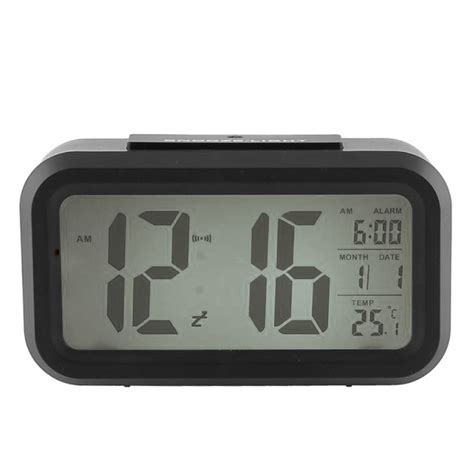 Digital Backlit LED Alarm Clock Display Table Snooze With Thermometer